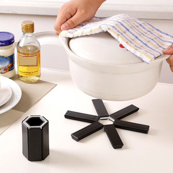 1-4PC Creative Folding Heat Insulation Pad Placemats Foldable Bowl Cup Pad AU