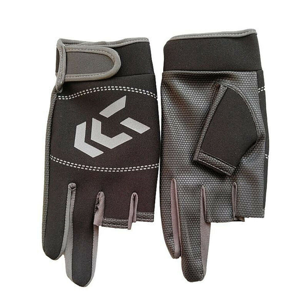 Anti-slip Fishing Gloves 3 Fingerless Waterproof Sun Protection Fish Gloves