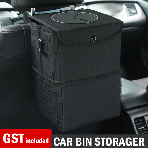 Waterproof Car Bin Storage Dustbin Travel Rubbish Waste Basket Box Bag Organizer