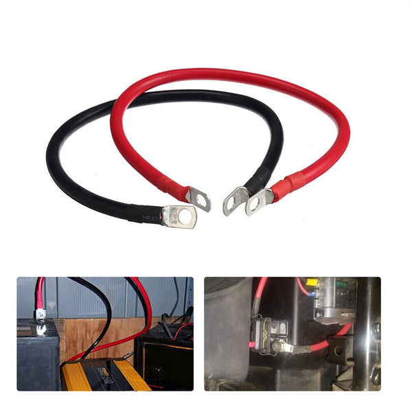 12V 24V 30cm Battery joiner Connector Lead DC Wire 100A Cable & lugs Red & Black
