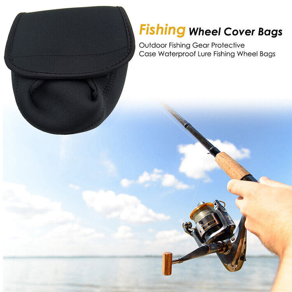 Portable Fishing Reel Bag Waterproof Neoprene Case Cover for Spinning Reel Pouch