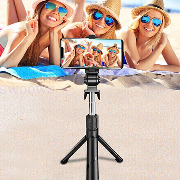 2x Flexible Tripod Holder Stand Selfie Stick With Bluetooth Remote For Phone