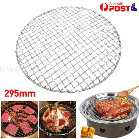 3pcs BBQ Steel Grill Mesh Fish Meat Round Net Barbecue Camping Outdoor Mat Pad