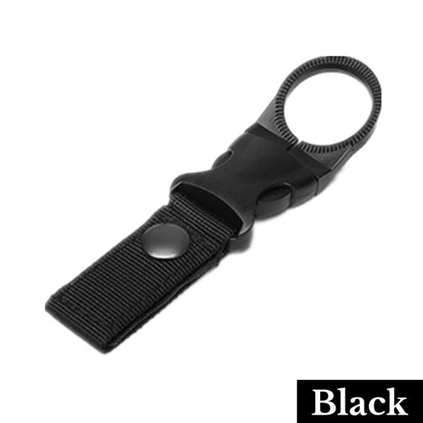 Tactical MOLLE Webbing Strap Clip Water Drink Bottle Holder Hook For Waist Belt