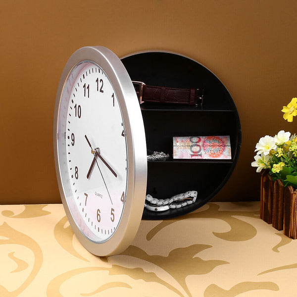 Security Money Cash Compartment Stash Box Clock Safe Hidden Wall Secret Jewelry