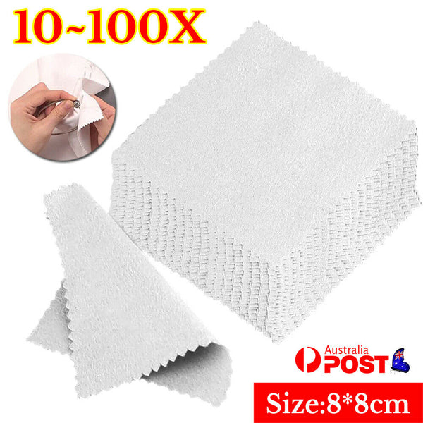 Silver Polishing Cloths Jewellery Cleaning Cloth Clean Polish Coin Ring 8*8cm