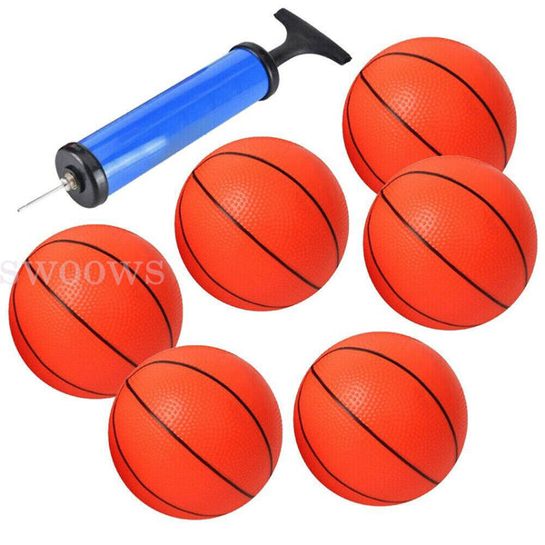 Durable Basketball Mini Children Inflatable With Pump Kids Sports Toy Ball 6 Set