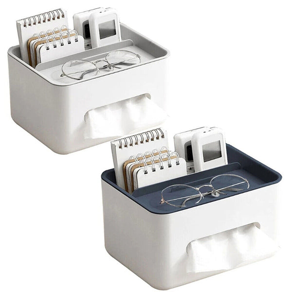 Multifunction Tissue Box Cover Table Napkin Paper Case Holder Storage Organizer