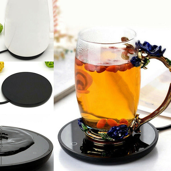 Smart USB Coffee Mug Warmer Tea Milk Cup Heater Pad Heating Plate Office Home AU