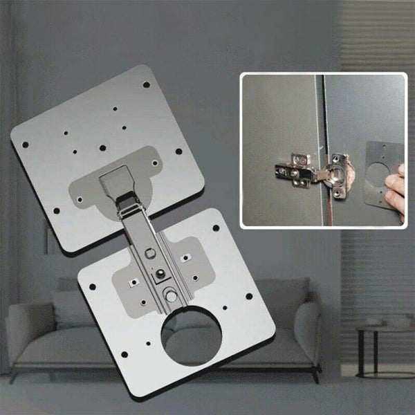 Rust Resistant Steel Furniture Cupboard Repair Mount Tool Hinge Repair Plate AU