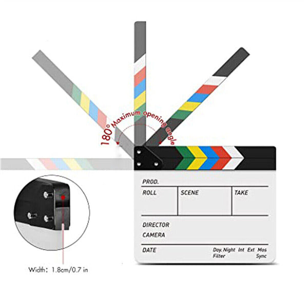 Clapperboard Clapper Board TV Movie Slate Colorful Clapboard Clapper Board Film