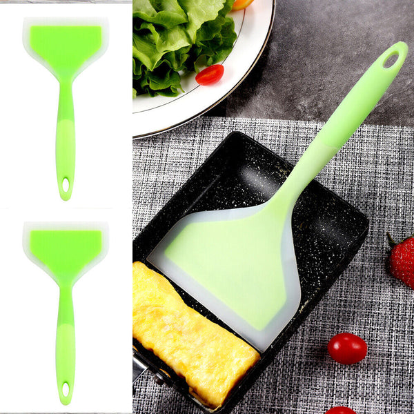 Non-stick Silicone Spatula Beef Meat Egg Kitchen Scraper Wide Pizza Shovel Heat