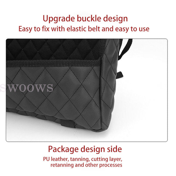 Car Net Pocket Handbag Holder Between Seat Storage Organiser PU Leather Bags AU