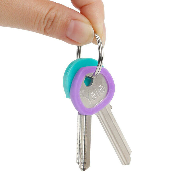 up to 50x House Key Cover Key Cap Indicate Identifier Topper Keyring Keys Round