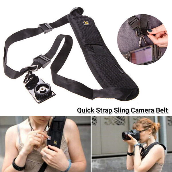 2x Universal Cameras Single Shoulder Quick Strap Sling Camera Belt For Slr Dslr