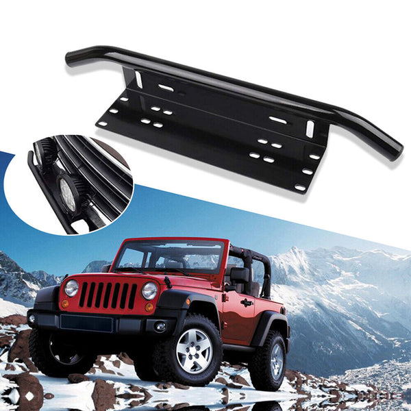 Light LED Bracket License Number Plate Frame Holder Bull Bar Bumper Mount