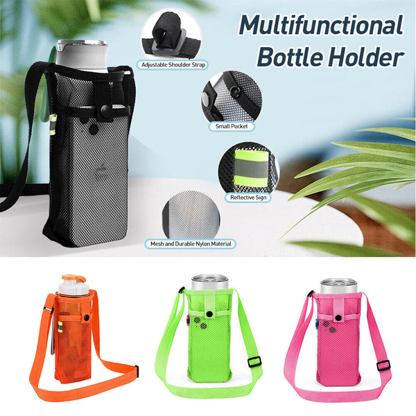 Water Bottle Holder Water Bottle Carrier with Adjustable Shoulder Strap Bag