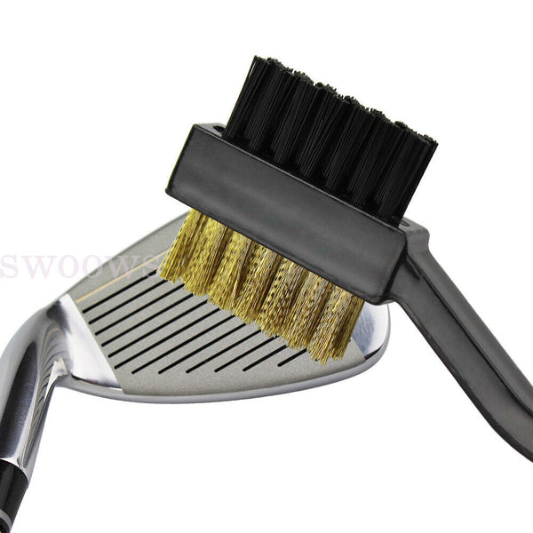 Up to 8pcs Double Sided Golf Cleaning Wire Nylon Brush Groove Cleaner Club Ball