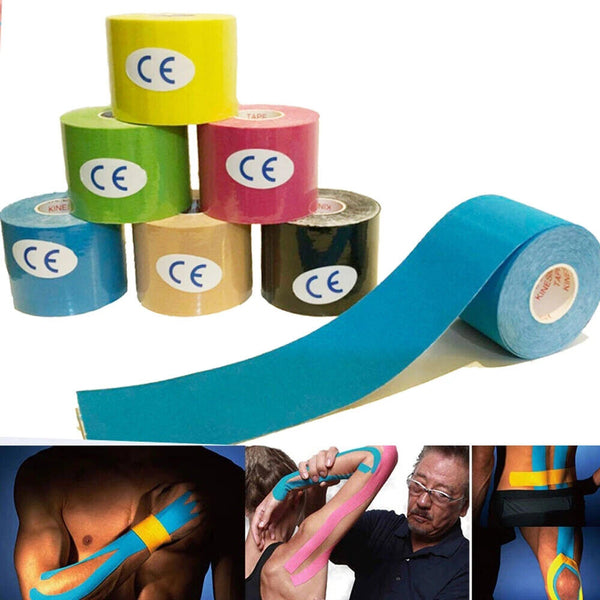 6x Athletic Elastic Physio Sports Kinesiology Rock Tape Muscle Bandage 5cmx5m AU