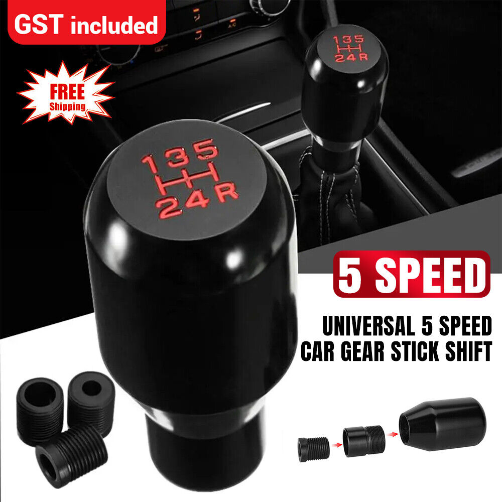 Universal 5 Speed Aluminum Manual Car Gear Stick Shift Knob Shifter Lever