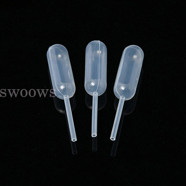 100x Mini Clear 4ml Plastic Transfer Pipettes Food Cupcake Squeeze Heart Dropper