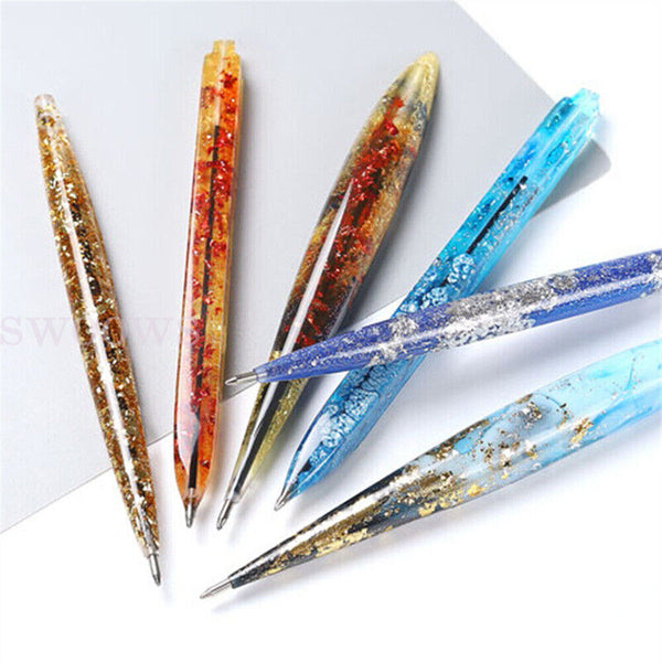 28pcs Silicone Epoxy Resin Mould Ballpoint Pen Mold Casting Jewelry Making DIY