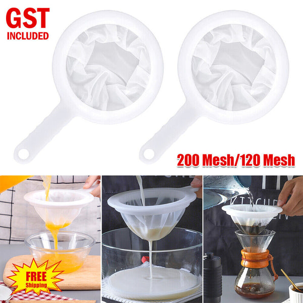 Ultra fine Nylon Mesh Filter Strainer Spoon Kitchen Soy Milk Coffee Milk Yogurt