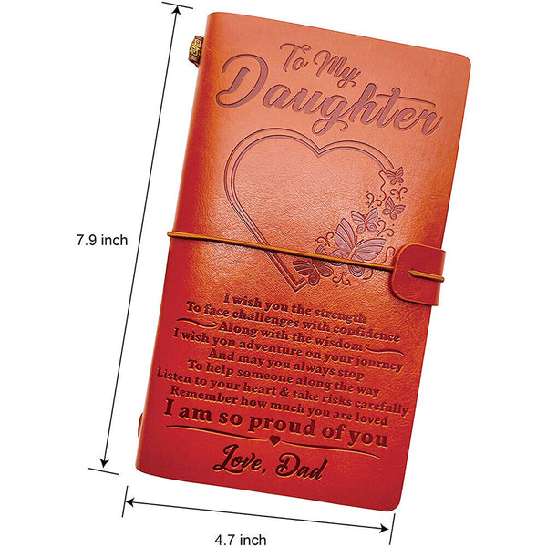 A6 To My Granddaughter Engraved Leather Journal Notebook Gift Travel Craft HG