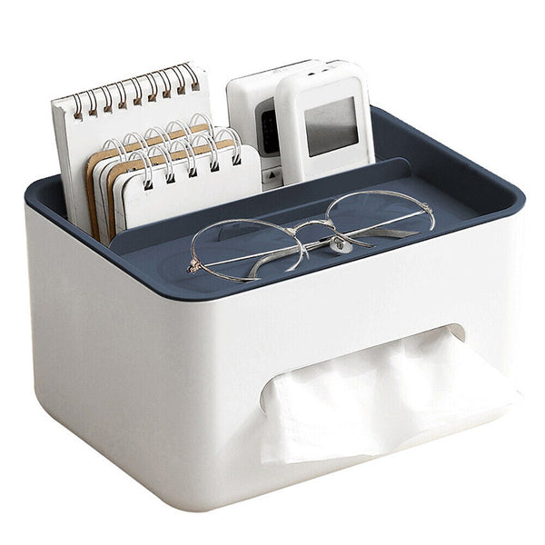 Multifunction Tissue Box Cover Table Napkin Paper Case Holder Storage Organizer