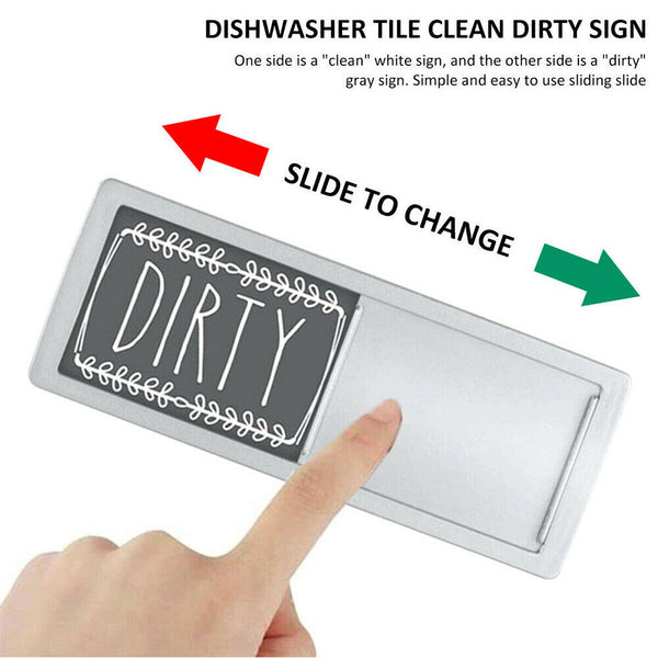 Clean Dirty Dishwasher Magnet Indicator Sign Non-Scratch Simple Sliding Kitchen