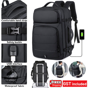 50L Large Men Waterproof Business Luggage Backpack Travel Bag School Laptop Bag