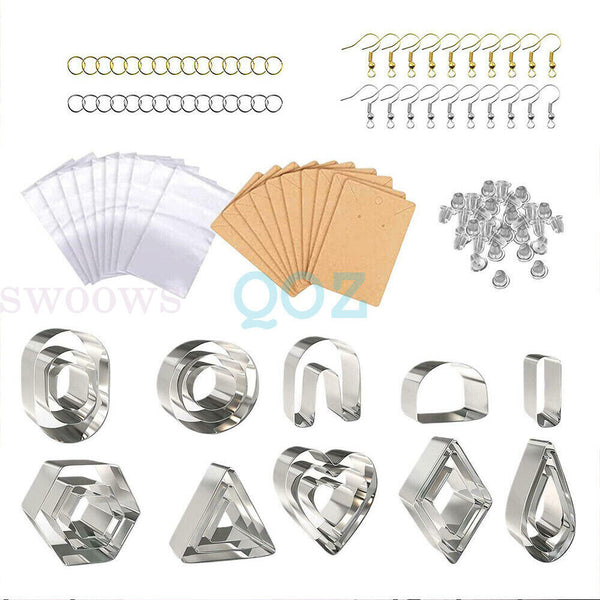 124 Polymer Clay Cutter Stainless Steel Jewellery Earring Tool Cutting Mold Set