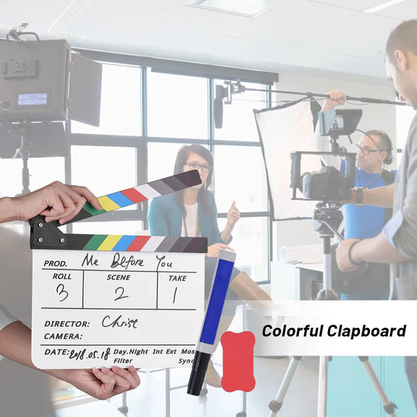 Clapperboard Clapper Board TV Movie Slate Colorful Clapboard Clapper Board Film