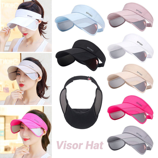 1/2 Summer Sun Visor Golf Hat Women Adjustable Golf Cap With Retractable Brim UV