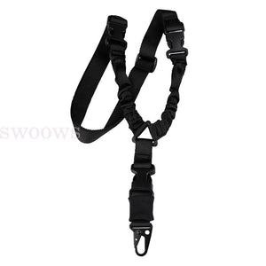 Tactical 2 Point Rifle Gun Sling Strap Adjustable Shotgun Belt Swivel Mount