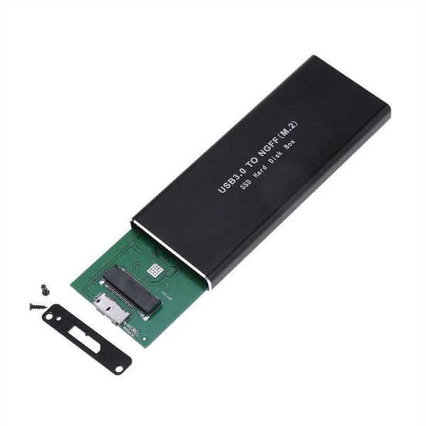 USB 3.0 TO M.2 NGFF SSD SATA External Enclosure Storage Case Adapter Aluminium