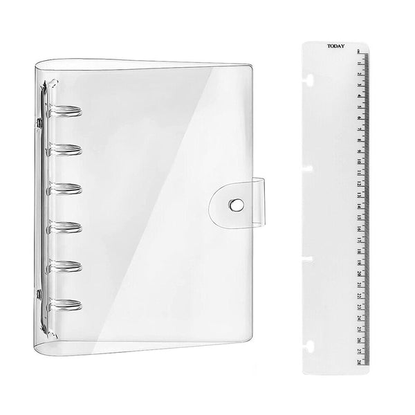 Transparent A4/A5/A6/A7 Plastic Folder Binder Loose Leaf Ring Notebook Planner