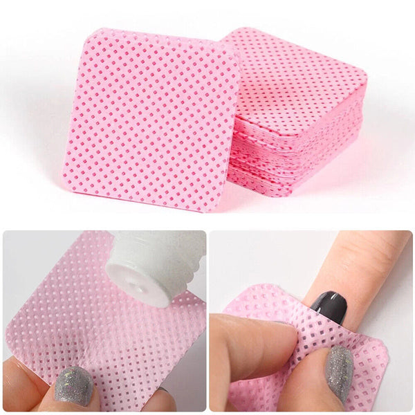 UP 1000 Lint Free Wipes Nail Polish Remover Pad Manicure Pedicure Cleaning Tool