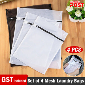 Set Of 4 Mesh Washing Bag Pack Laundry Bags Lingerie Delicate clothes Wash Bags