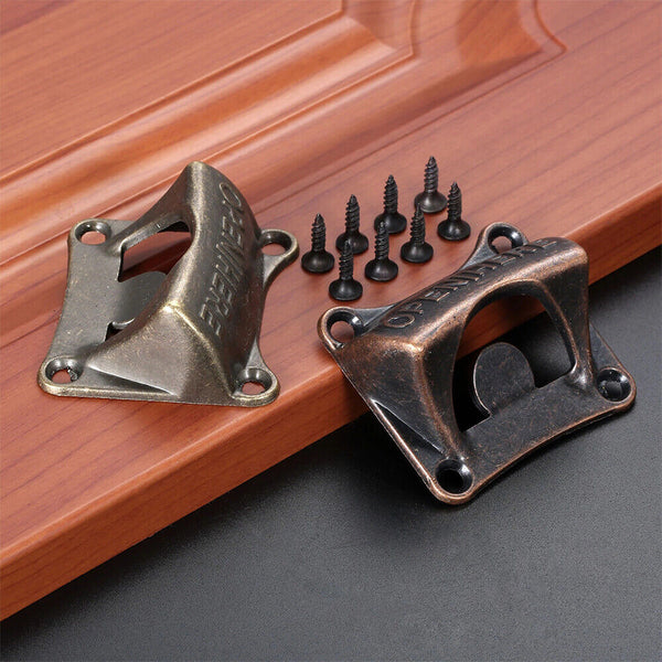 Metal Wall Mounted Bottle Opener Beer Cider Sparkling Crown Cap Barware