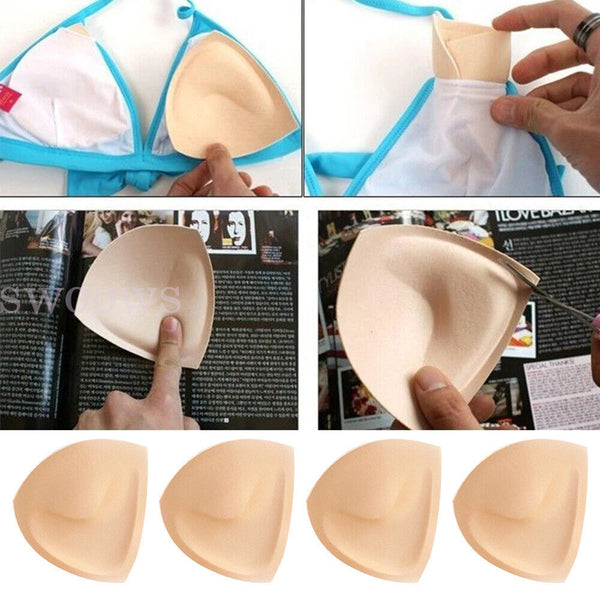 Removable Bra Bikini Breast Foam Push Up Pads Insert Enhancer Triangle Swimsuit