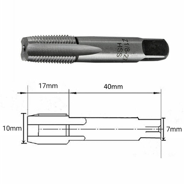 Drill Taper For NPT Pipe Thread Tap Set Screw Cutting 1/8" High Speed Steel Bit