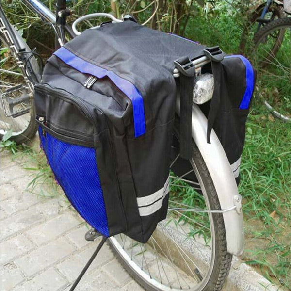 1-3x 25L Bike Bicycle Rear Rack Pannier Bag Waterproof Seat Box Zipper Camping