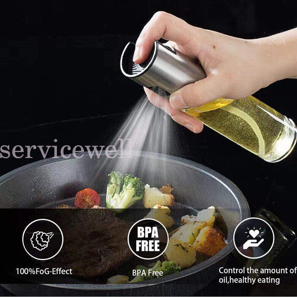 1/2PCS 100ml Oil Sprayer Olive Bottle Kitchen Cooking Spray Dispenser BBQ Baking