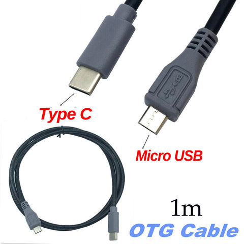 Type-C (USB-C) to Micro USB Charging Data Sync OTG Cable Cord Lead Adapter 1m