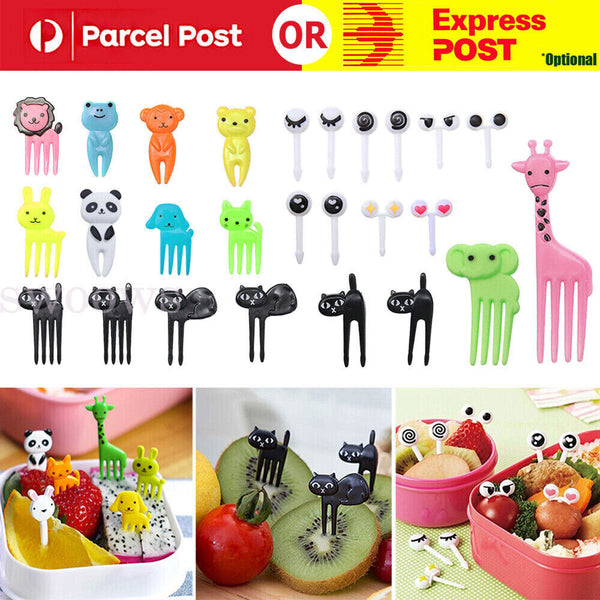 36pcs Fruit Kid Animal Fork Food Mini Forks Lunch Box Accessory Tool Decor