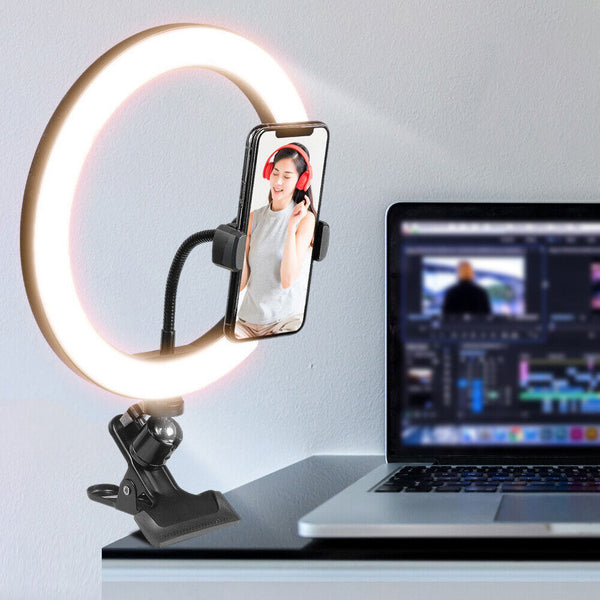 6 inch USB Video Conference Lighting Clip on LED Ring Light for Laptop Monitor