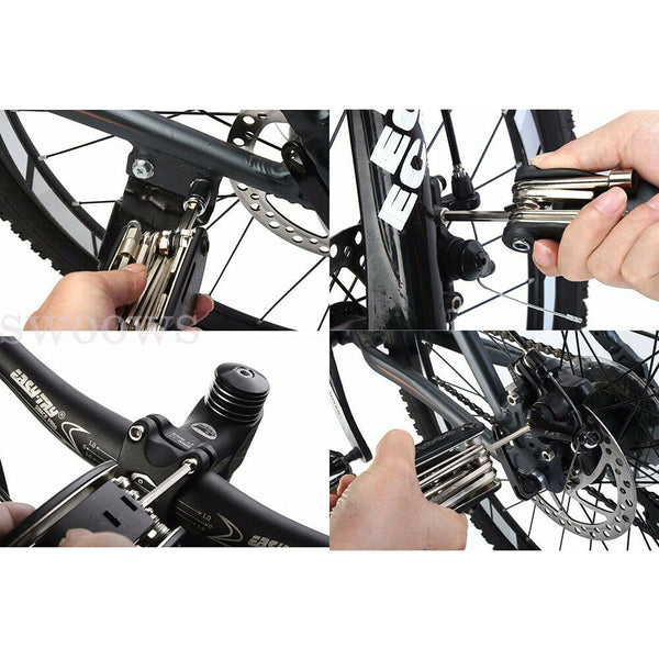 16 in 1 Portable Bike Multi Tool Kit Bicycle Cycling Multitool Chain Tyre Repair