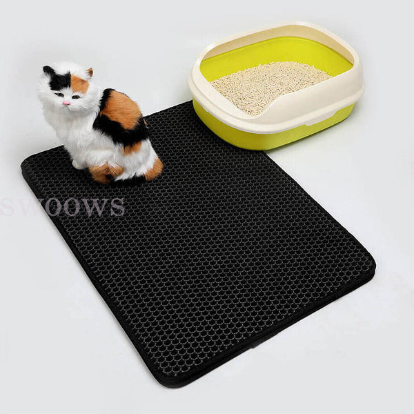 Cat Litter mat Large Pet Litter Box Trapping Sifting Mats Waterproof Urine Tray