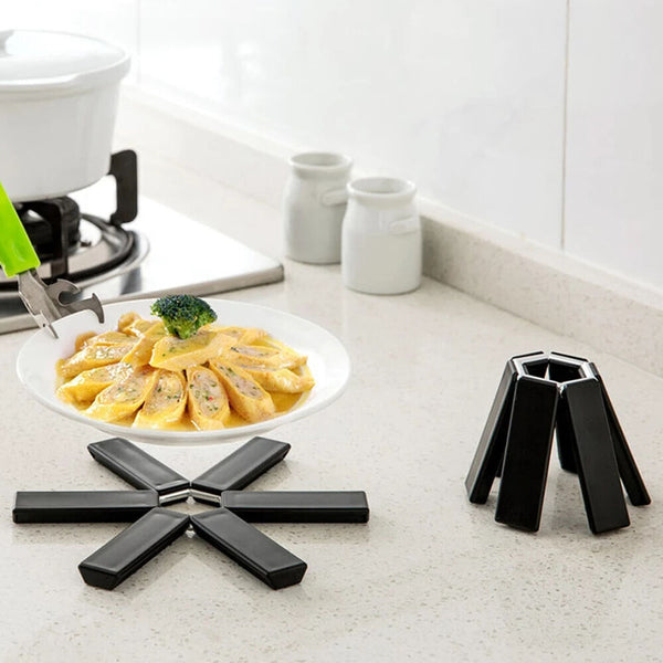 1-4PC Creative Folding Heat Insulation Pad Placemats Foldable Bowl Cup Pad AU